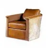 Horseshoe Leather Swivel Chair
